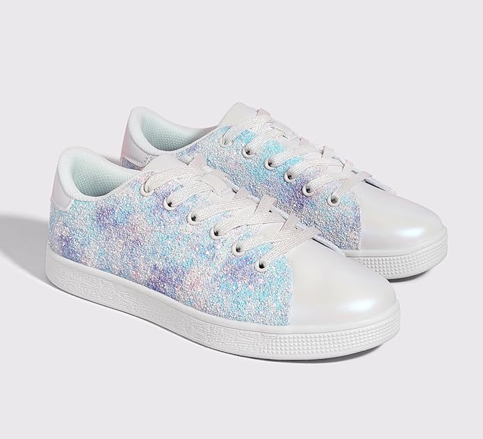 Funkelnde Schnür-Fashion-Damen-Sneaker - Xenia R&B