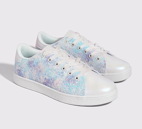 Funkelnde Schnür-Fashion-Damen-Sneaker - Xenia R&B