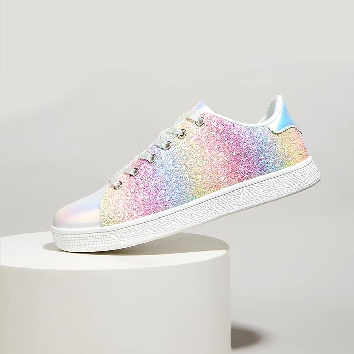Funkelnde Schnür-Fashion-Damen-Sneaker - Xenia R&B