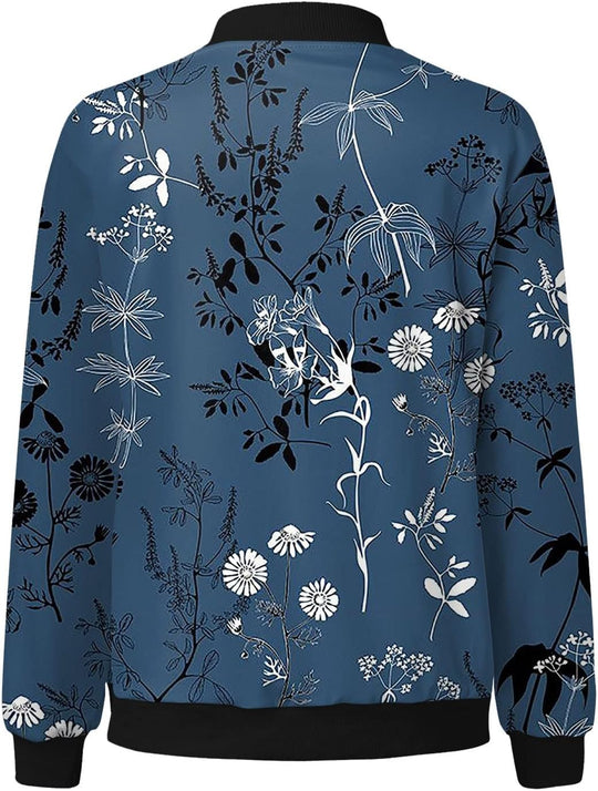 R&B | Bomberjacke mit Blumenmuster für Damen