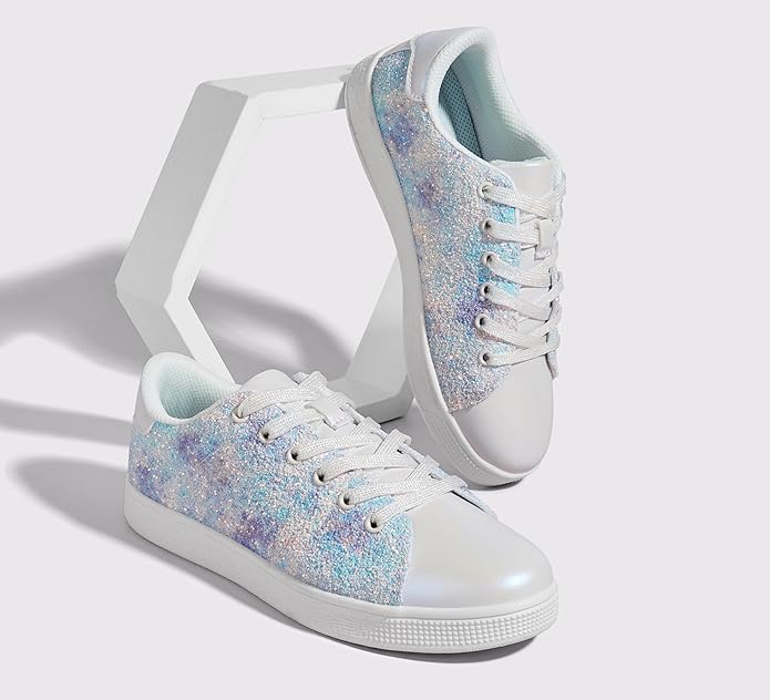 Funkelnde Schnür-Fashion-Damen-Sneaker - Xenia R&B