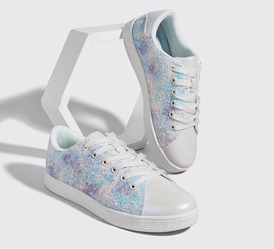 Funkelnde Schnür-Fashion-Damen-Sneaker - Xenia R&B