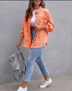 R&B | Ripped Übergrösse Denimjacke