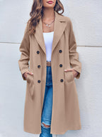 R&B | doppelte Reihe Trenchcoat für Damen - mit Gürtel in der Taille