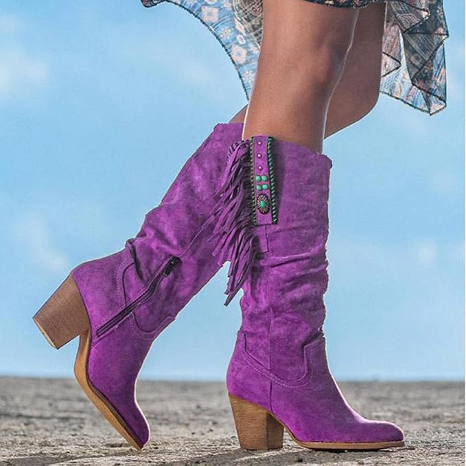 R&B | Western Cowboy Stiefel mit Fransen