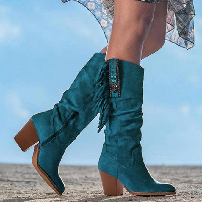 R&B | Western Cowboy Stiefel mit Fransen