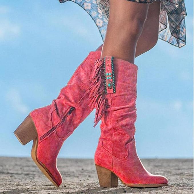 R&B | Western Cowboy Stiefel mit Fransen