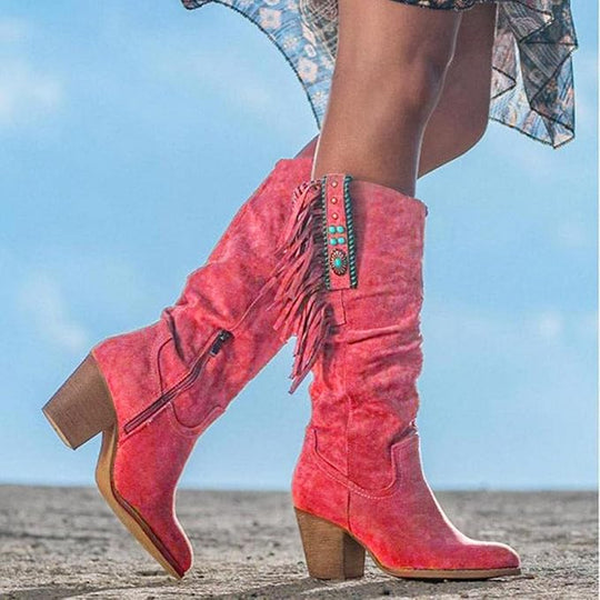 R&B | Western Cowboy Stiefel mit Fransen
