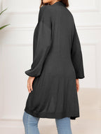 R&B | Gefallen Schulter Offene Front Langarm Cardigan