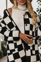 R&B | Gitter Sherpa Jacke Polyester Warm und Trendy Produktbeschreibung: