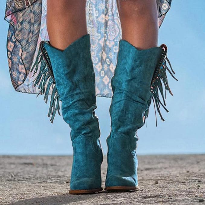 R&B | Western Cowboy Stiefel mit Fransen