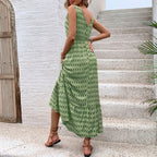 R&B | Ärmelloses Kleid mit geometrischem Print