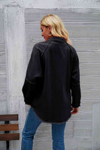 R&B | Raw Hem Kragen Denimjacke