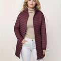R&B | Lässige Steppjacke mit Kapuze und Reißverschluss Auf Der Vorderseite