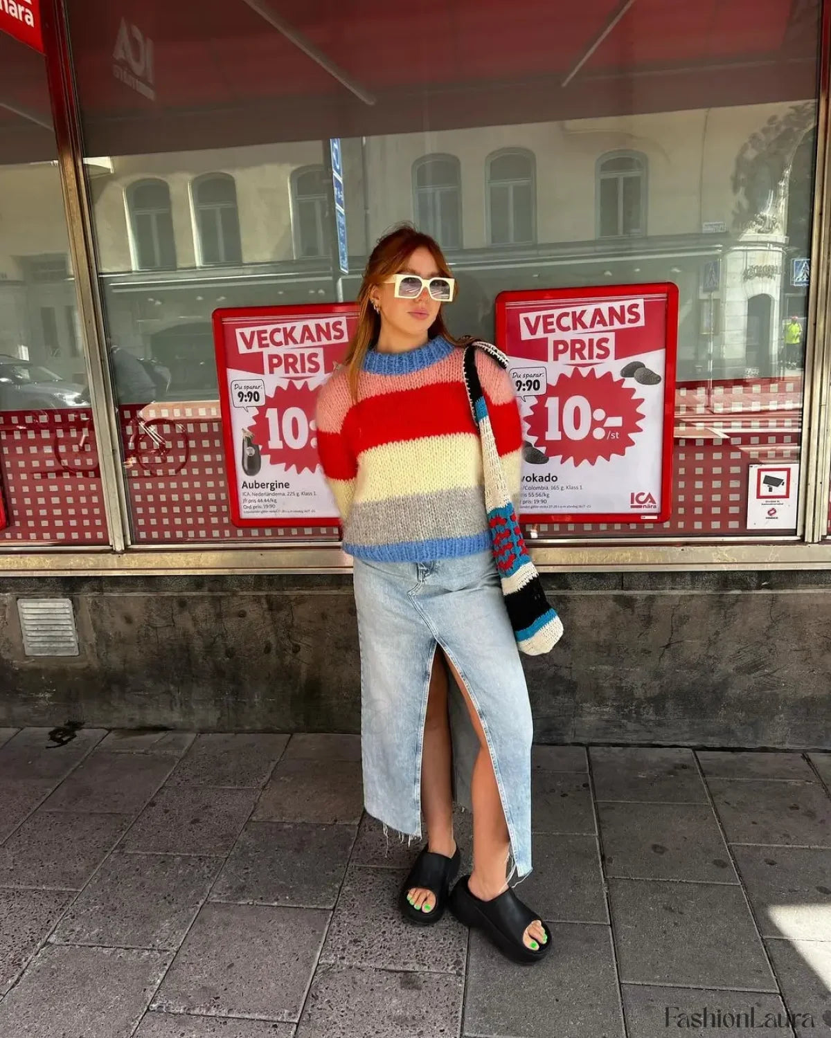 R&B | Bunter Gestreifter Strickpullover für Lässig Schicke Looks