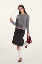 R&B | Slim-Fit Strickjacke mit Einsätze-Design