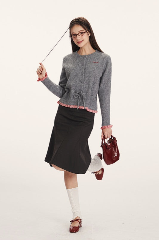 R&B | Slim-Fit Strickjacke mit Einsätze-Design