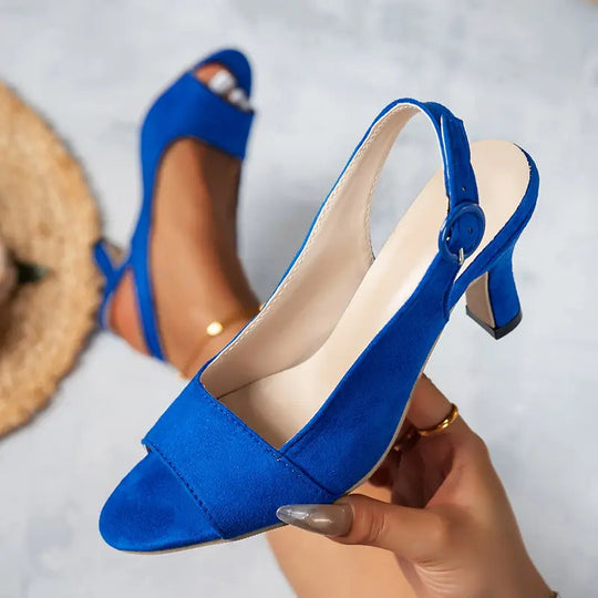 Offene Slingback-Absätze mit verstellbarem Schnallenriemen R&B R&B