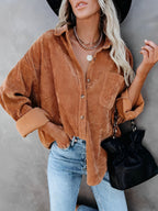 R&B | Cordjacke mit Knöpfen