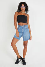 R&B | Damen Relaxed Denim Stil Shorts Casual