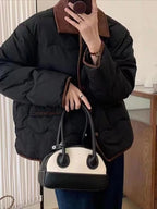 R&B | Steppjacke mit Kragen und Knopfleiste