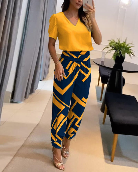 R&B | V-Ausschnitt Jumpsuit für Damen