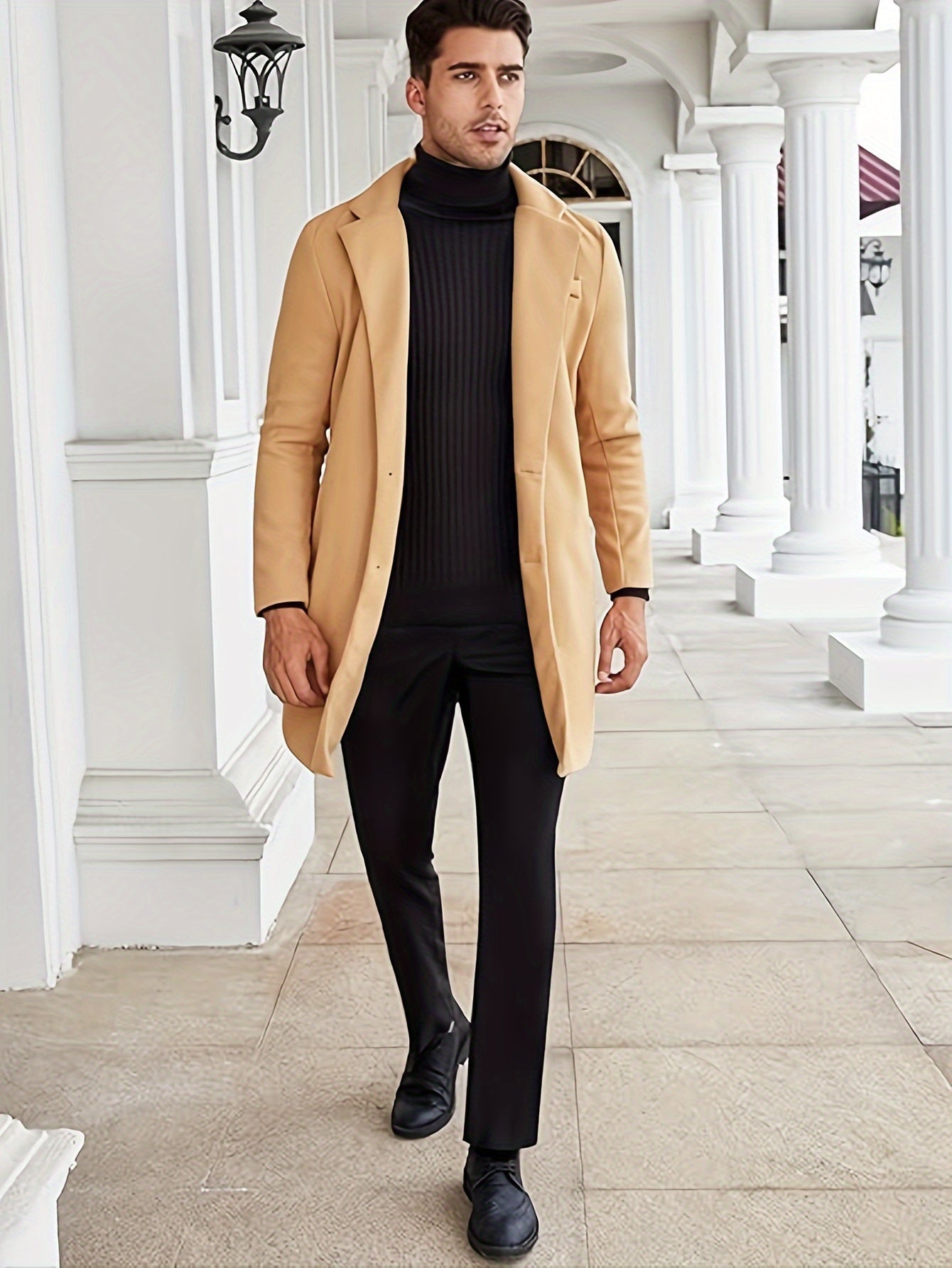R&B | Rollkragenpullover Waffelstrick Polyester-mix