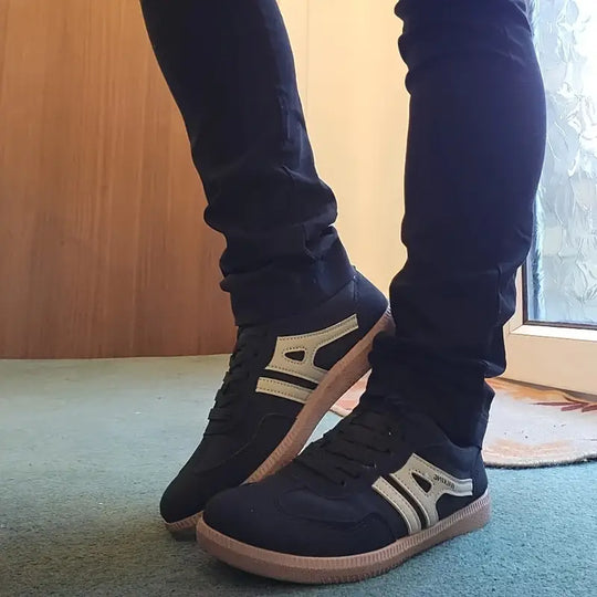 Damen lässige Turnschuhe mit niedrigem Absatz, Schnürung Mode Schuhe R&B