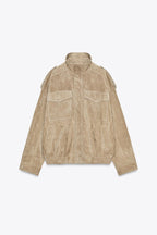 R&B | Klassische Vintage-Inspirierte Wildlederjacke