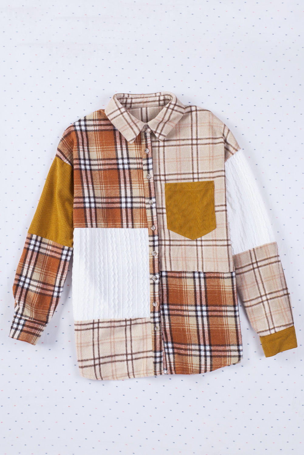 R&B | Gitterhemde mit Patchwork-details Baumwollmischung Perfekt für Layering