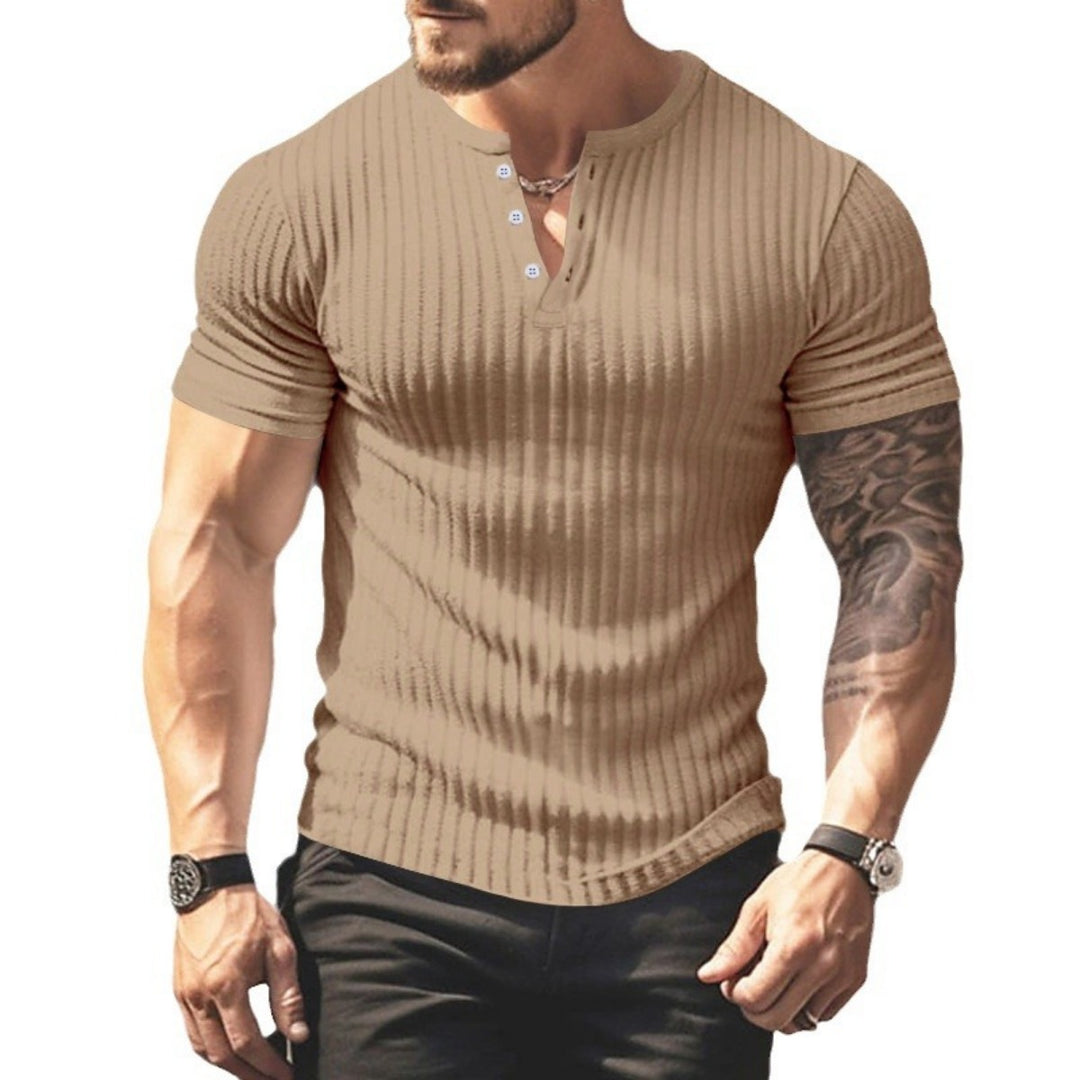 R&B | Einfarbig Lässig gestricktes T-Shirt