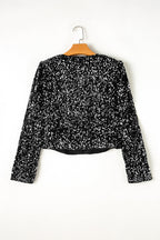 Paillettenbesetzte Jacke Mit Offener Vorderseite