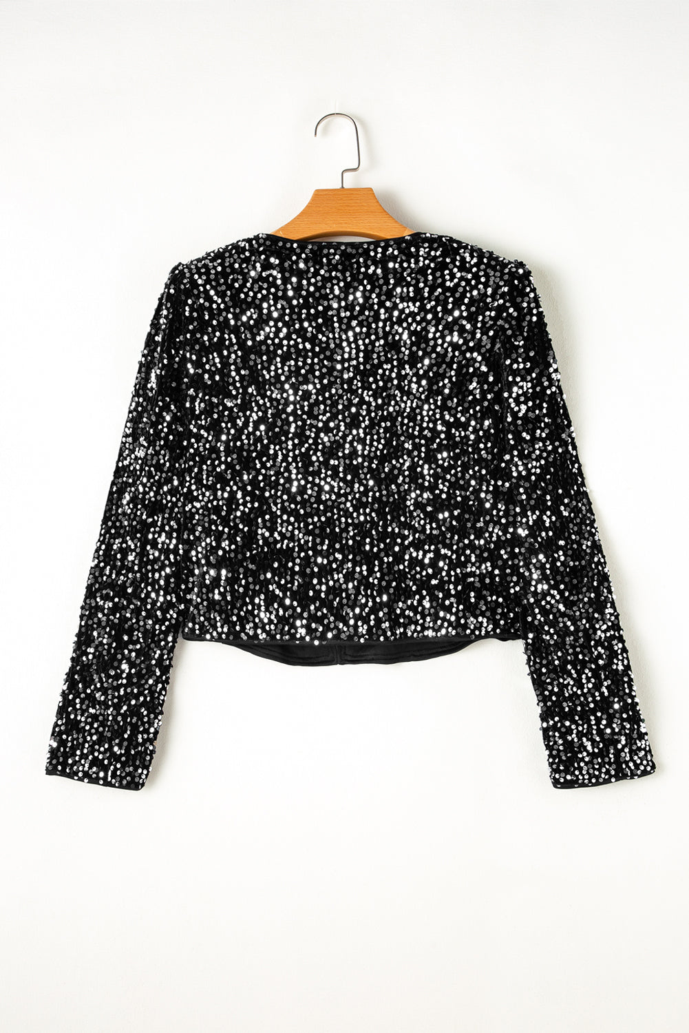 Paillettenbesetzte Jacke Mit Offener Vorderseite