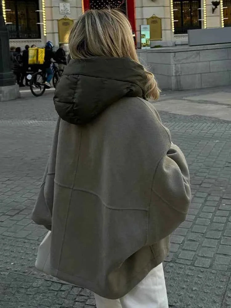 R&B | Gemütliche Übergroße Gesteppte Kapuzenjacke
