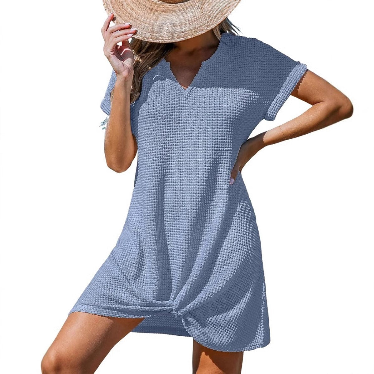 R&B | Blusenkleid mit V-Ausschnitt und Knick