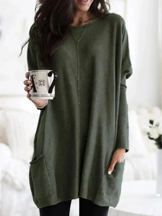 R&BMode - Lässiger Langarm-Longpullover