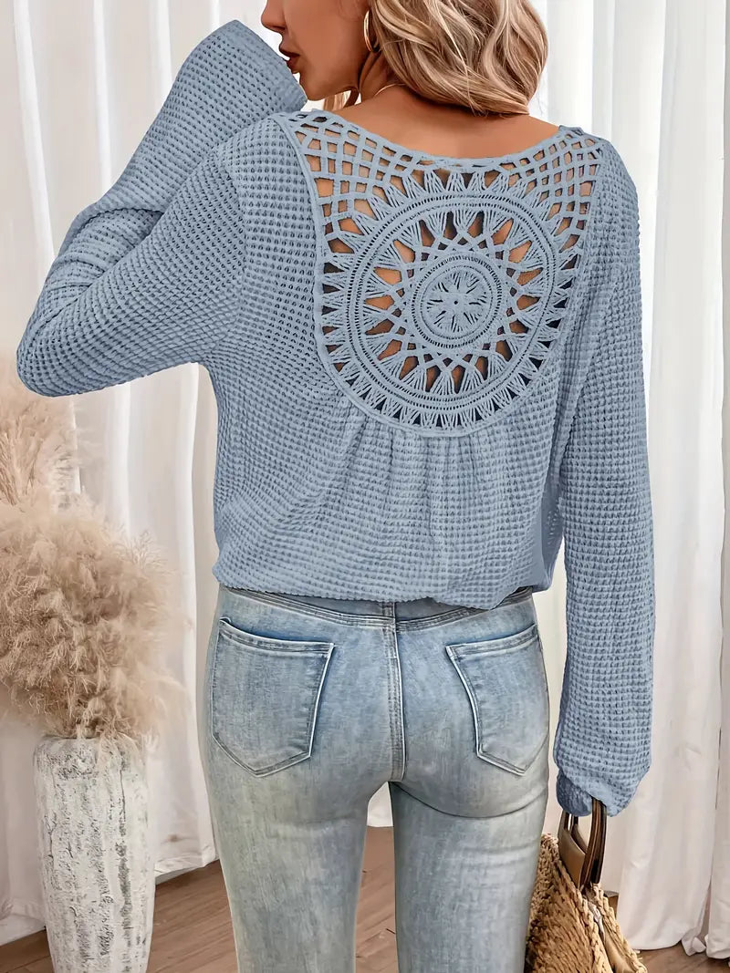 R&B | Trendige Damen Sweater Gehäkelte Trendy, Komfortabel