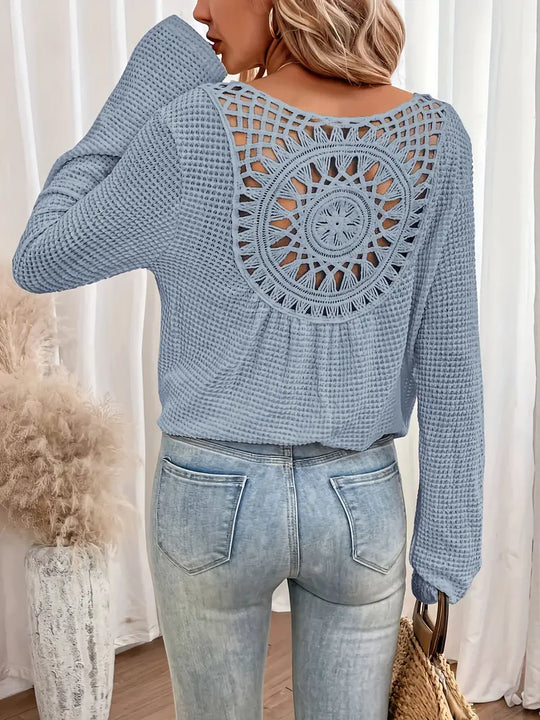 R&B | Trendige Damen Sweater Gehäkelte Trendy, Komfortabel