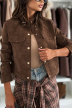 R&B | langärmelige Freizeitjacke mit Knöpfen