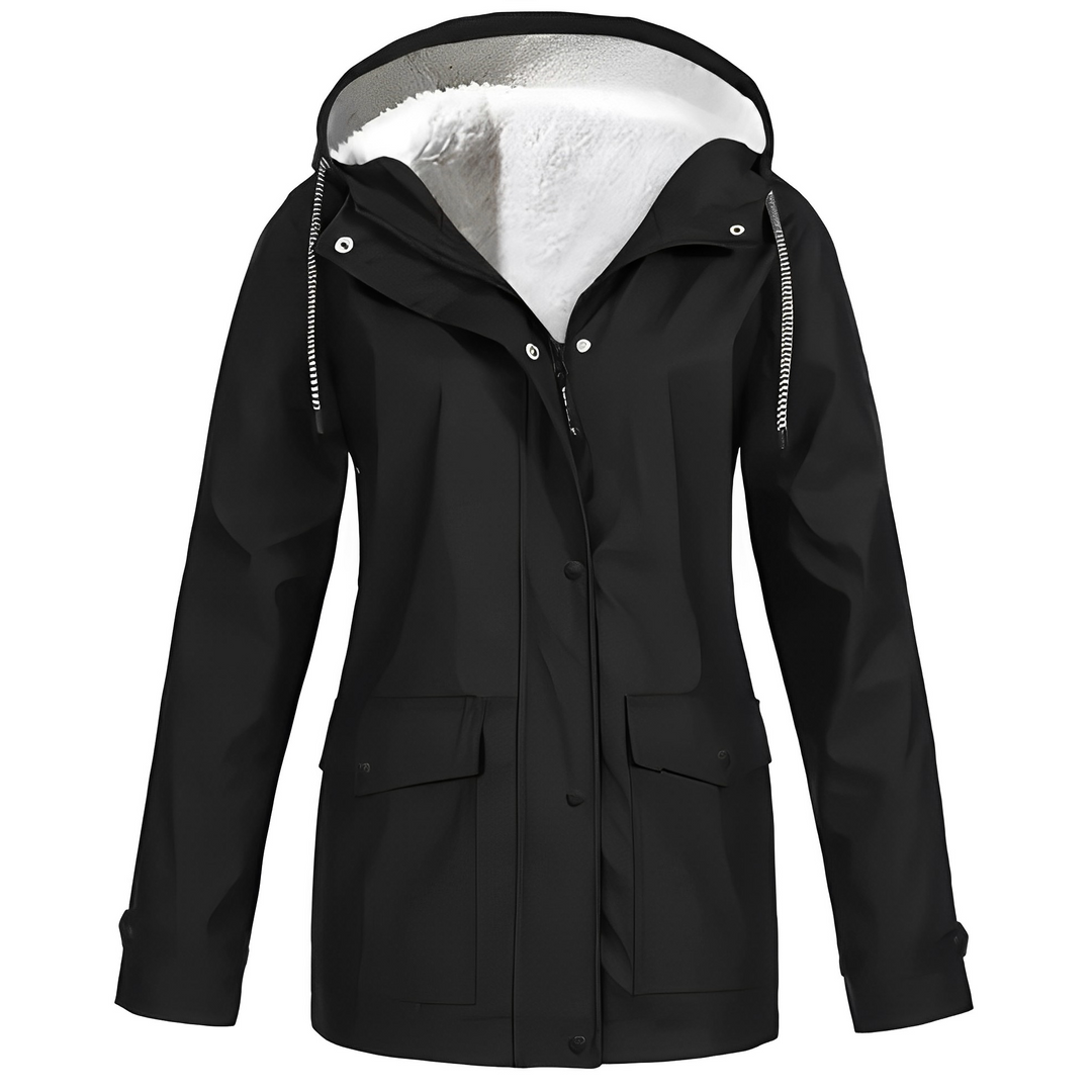 R&B | Outdoor-Haubenmantel mit Fleece-Futter für Damen
