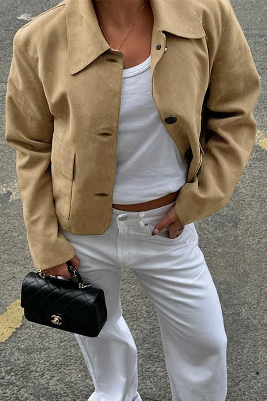R&B | Freizeitjacke mit Durchgeknöpftem Hemdkragen