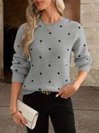 R&B | Langarm-Poker-Dot-Pullover
