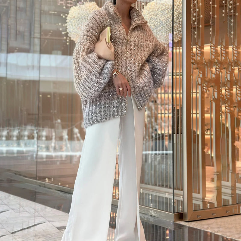 R&B | Lässige Strick Strickjacke