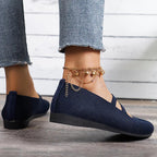 R&B | Flache Slipper mit Riemen Über Dem Spann und Flacher Sohle für Damen