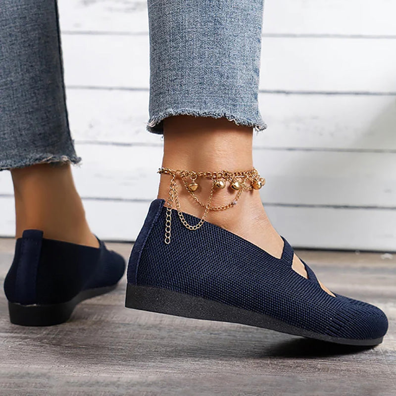 R&B | Flache Slipper mit Riemen Über Dem Spann und Flacher Sohle für Damen