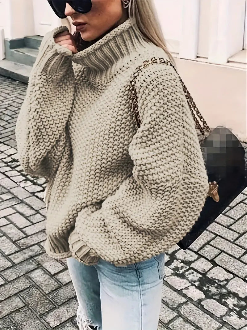 R&B | Einfarbiger Rollkragenpullover