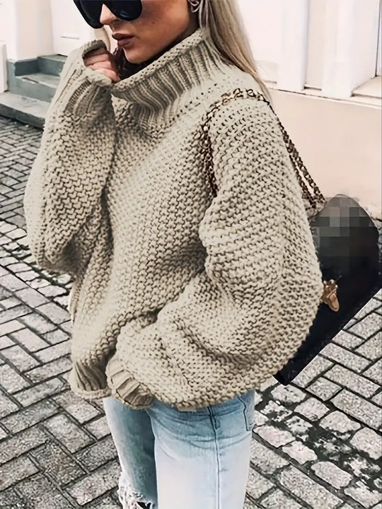 R&B | Einfarbiger Rollkragenpullover