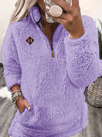 R&B | Leichtgewicht Fleece-pullover mit Reißverschluss Polyester Warm und Bequem