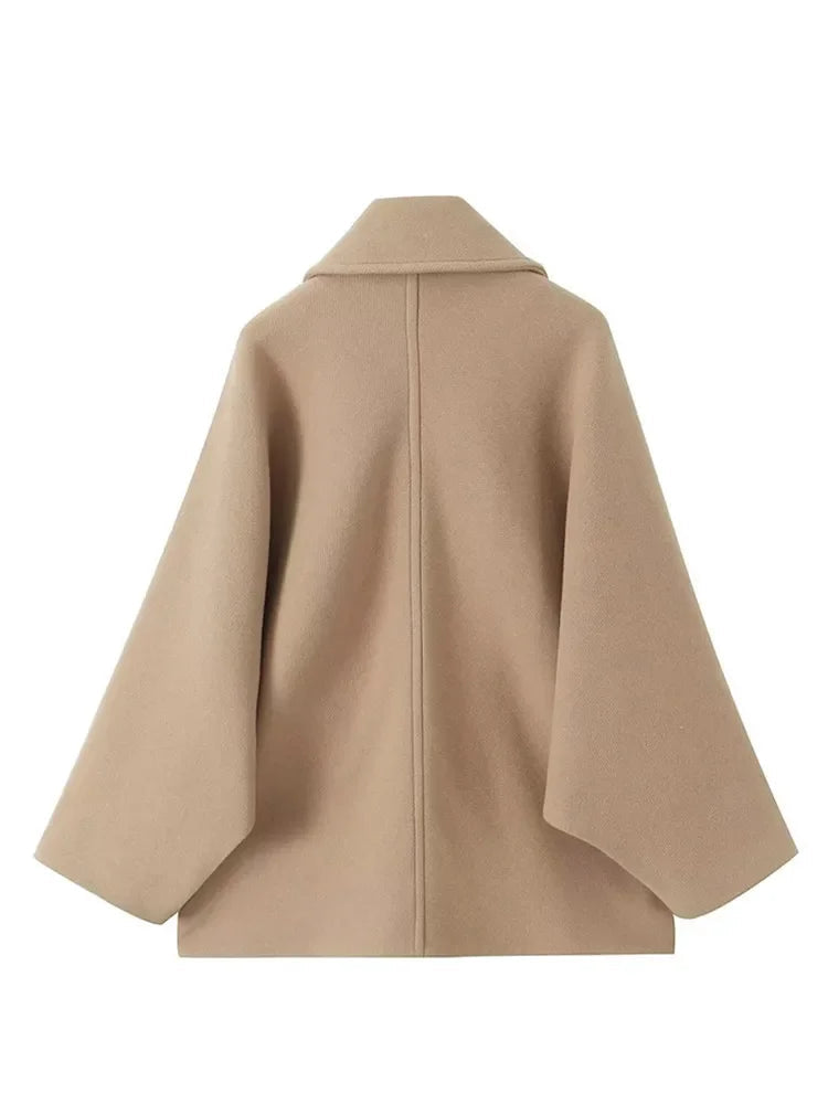 R&B | Übergröße Jacke mit Umschlagkragen und Seitentaschen