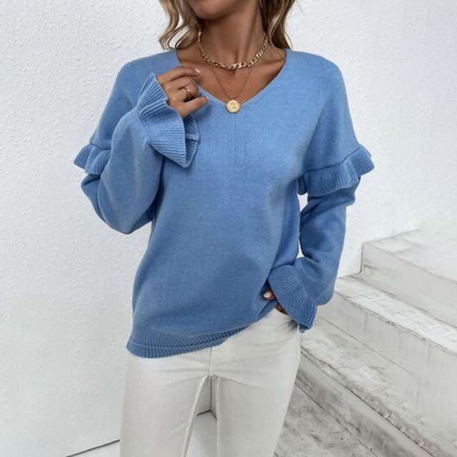R&B | Einfarbiger Strickpullover Für Kalte Tage